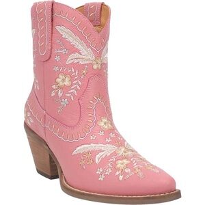 Dingo Primrose Pink Embroidered Western Boots